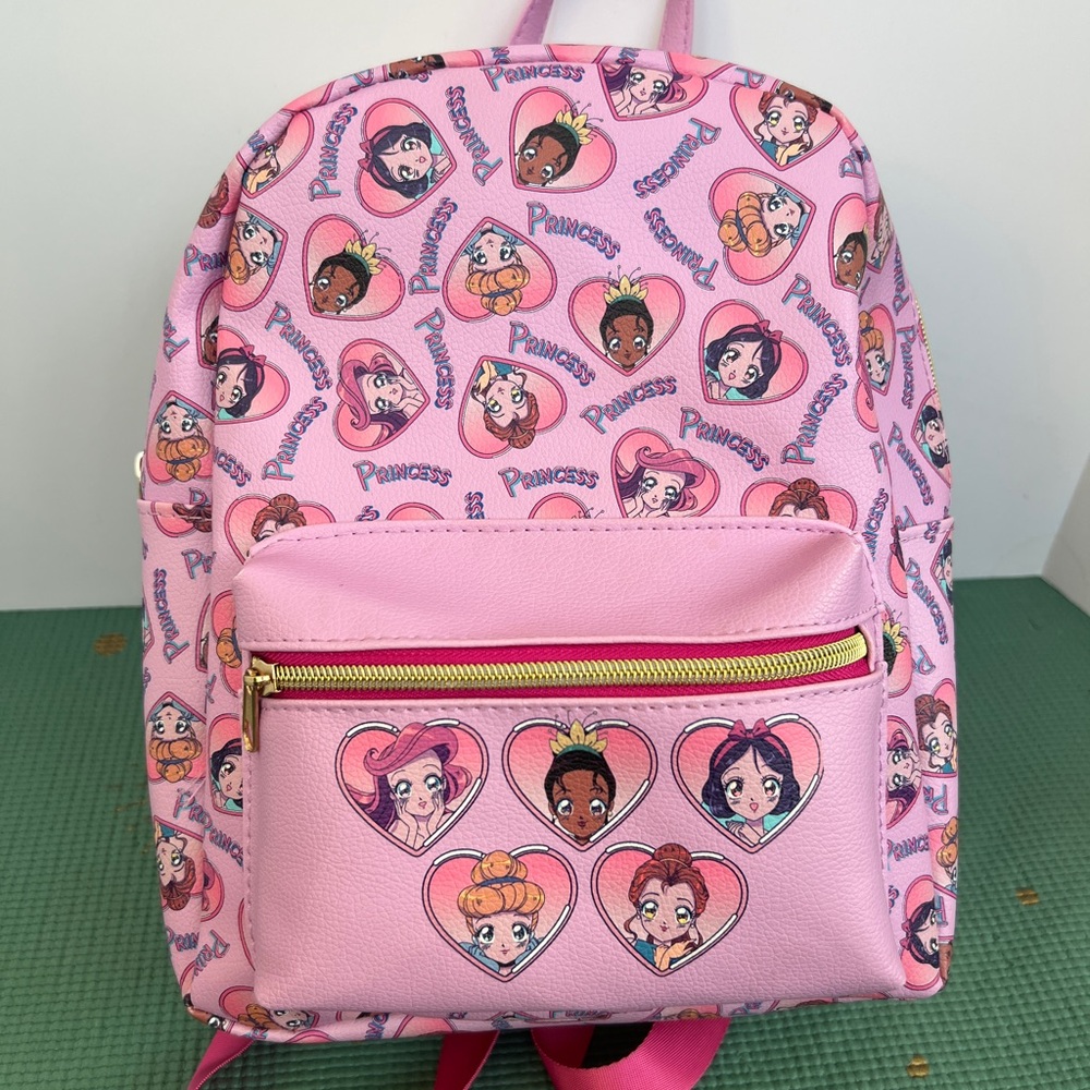 Anime Disney Princess Backpack - Pink